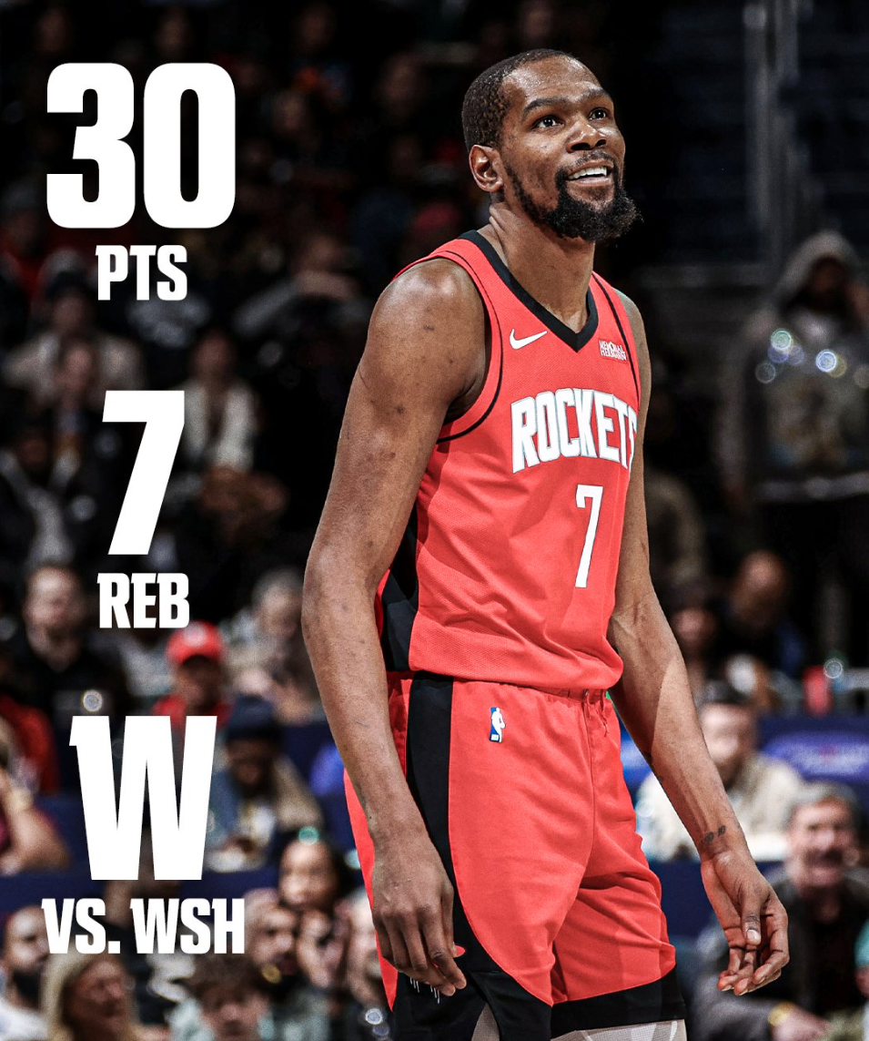 开云平台-连续三场30+队史首人！KD1点成历史第二 37岁助火箭更上一层楼